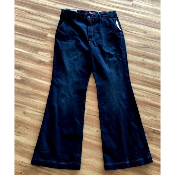 Gloria Vanderbilt Be Glorious Flare Trouser Jeans Sz 16 Blue Ashville Whiskered - Picture 1 of 8